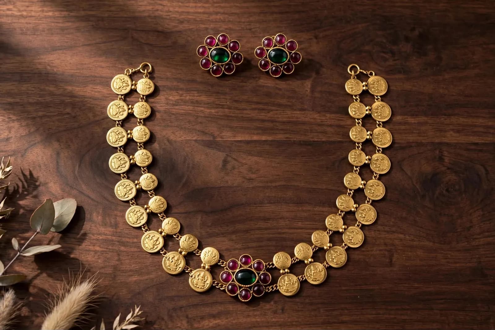 Pink + Green Kemp Coin Mala