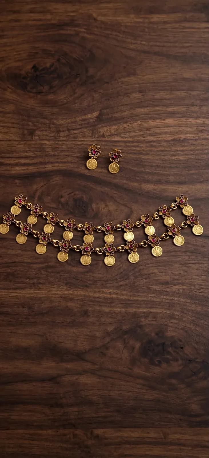 Antique Gold Flower + Coin Layer