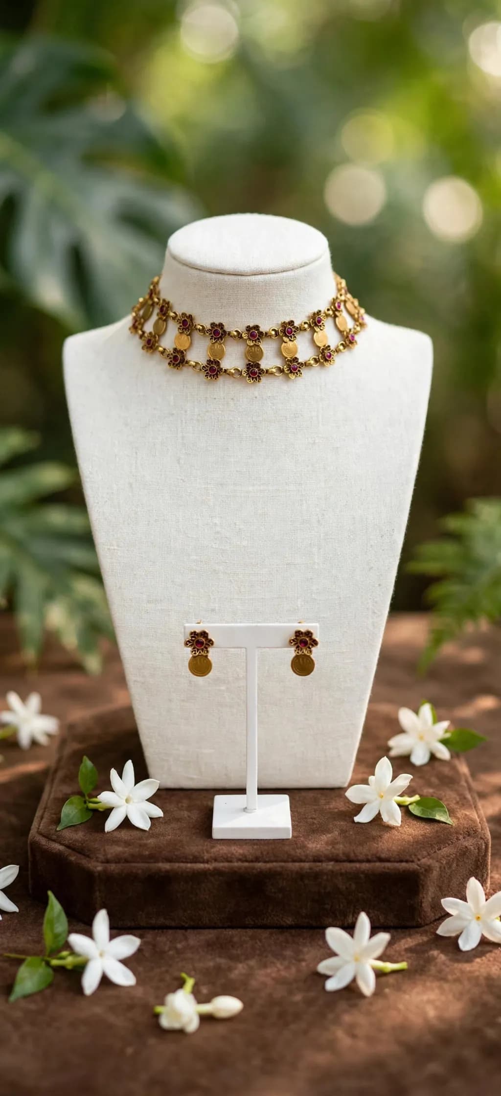 Antique Gold Flower + Coin Layer