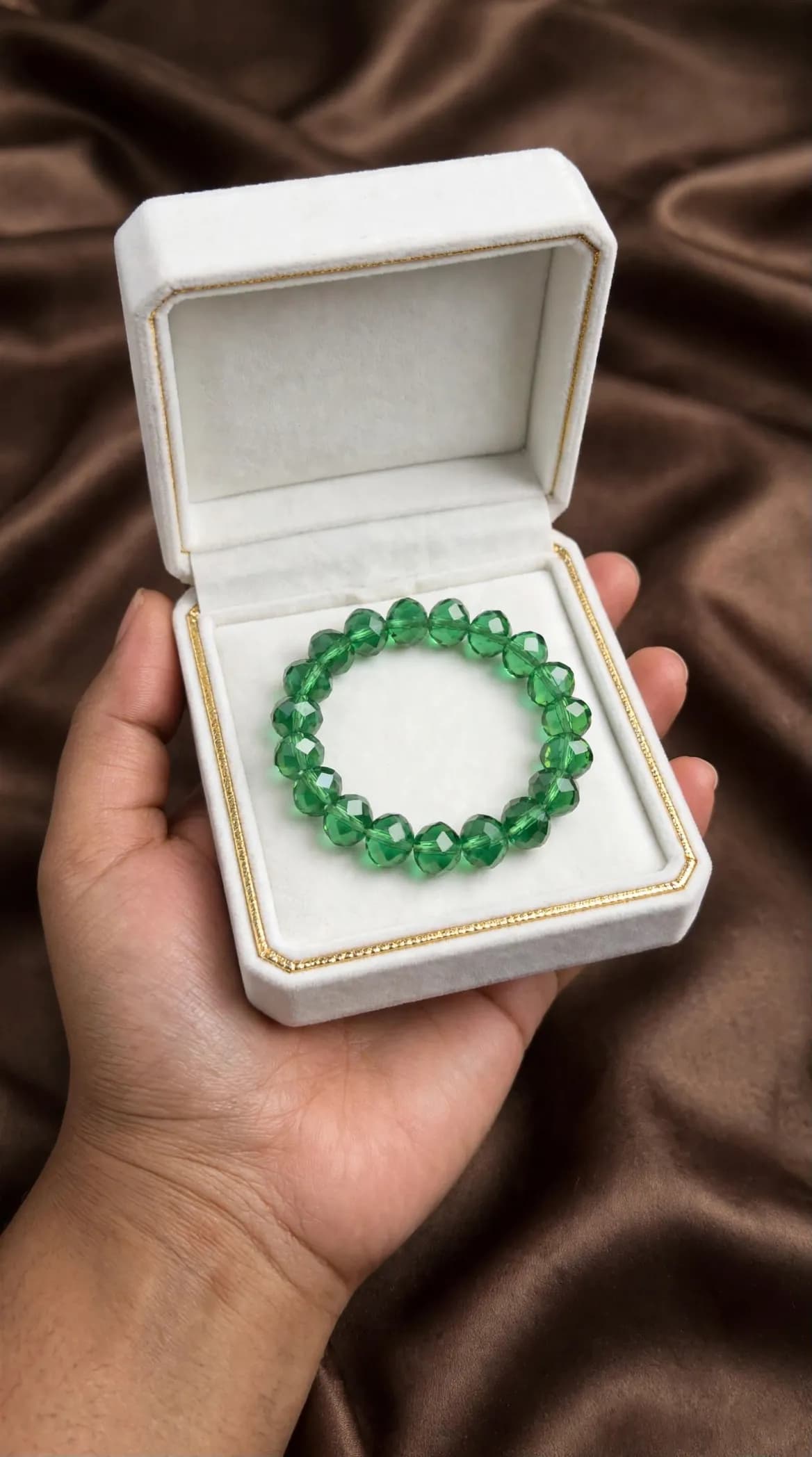 Neon Parrot Green Crystal Bracelet