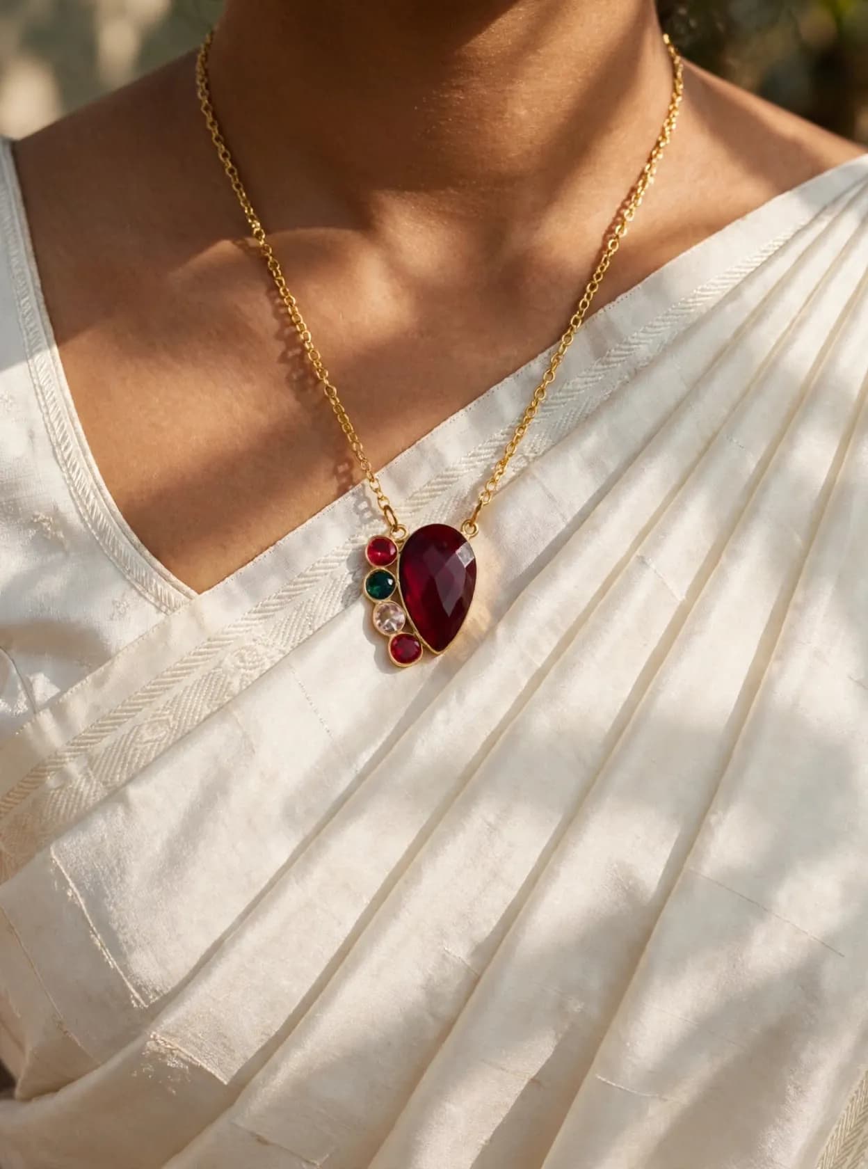 Crimson Wine Cascade Pendant