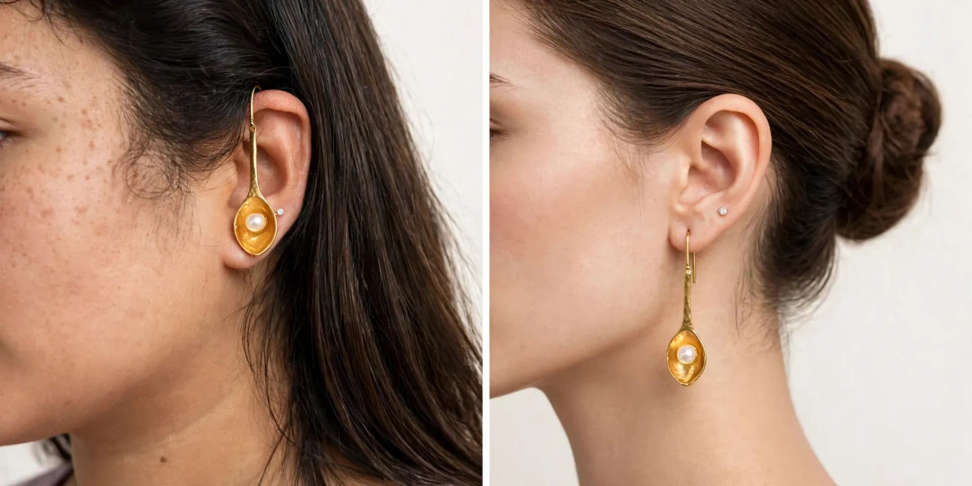 Spoon Pearl Ear Cuff