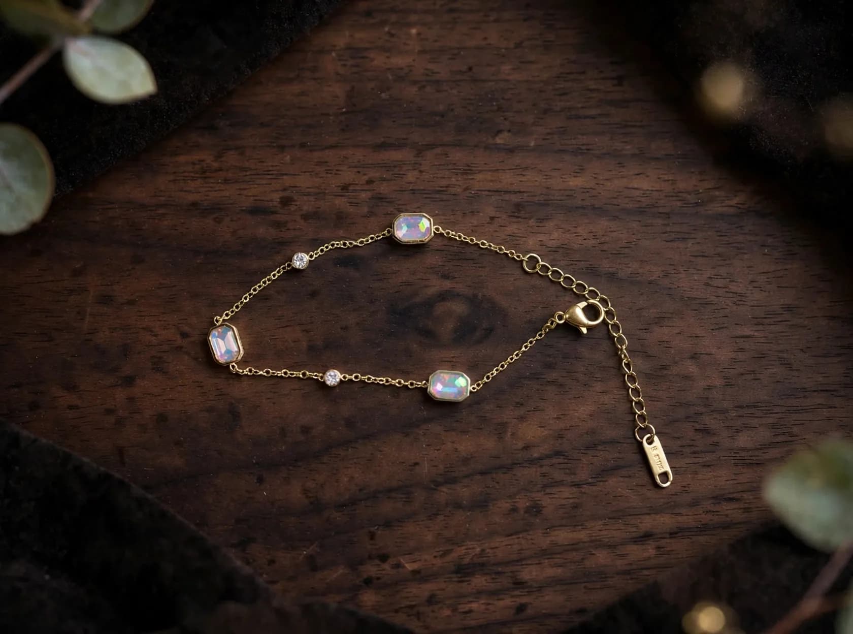 Crystal Cut Chain Bracelet