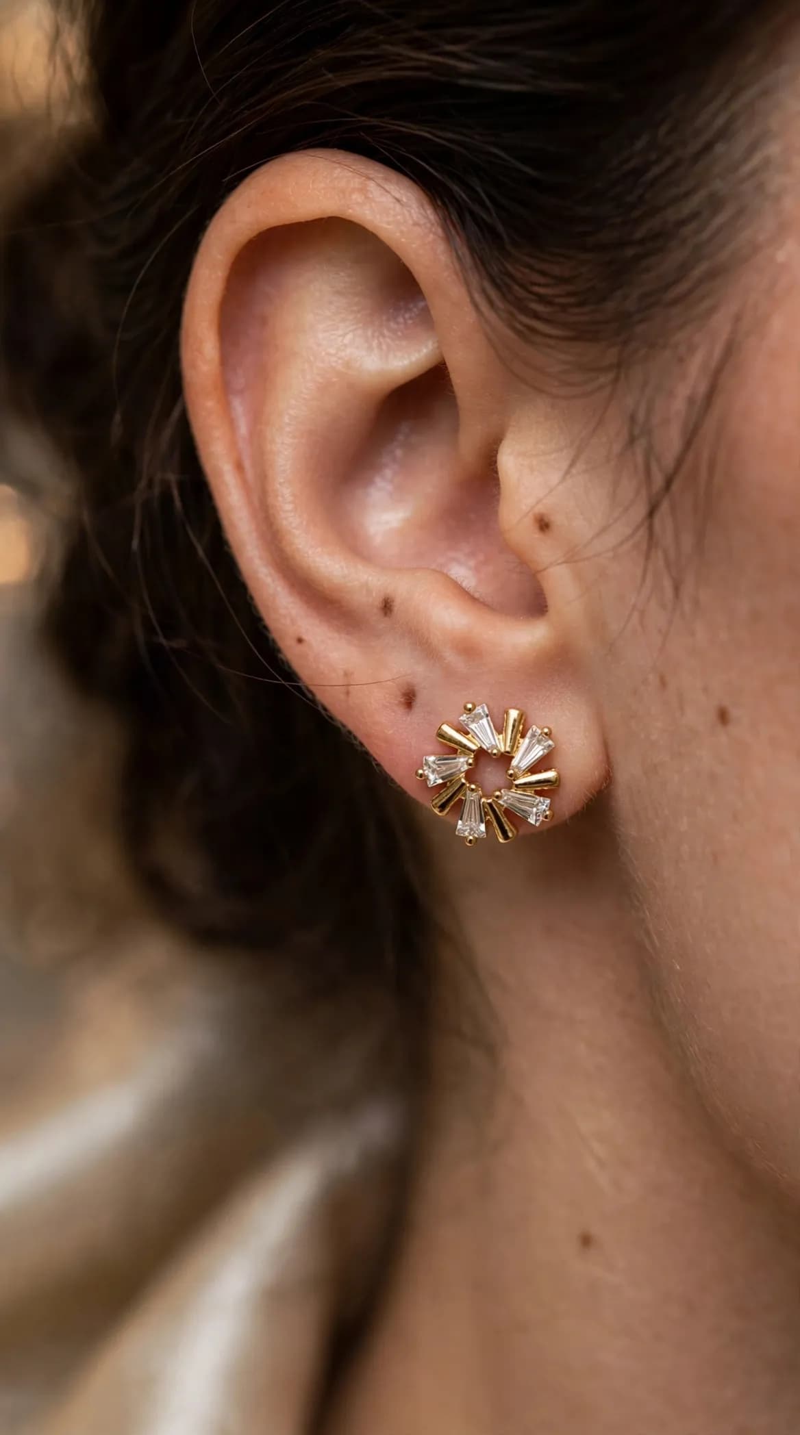 Sunburst Crown Studs