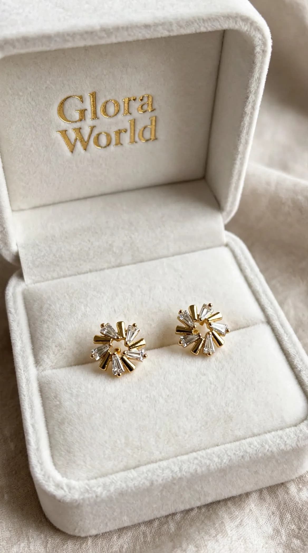 Sunburst Crown Studs