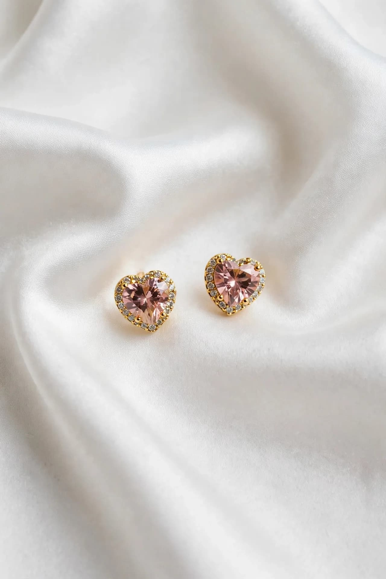 Halo Heart Studs