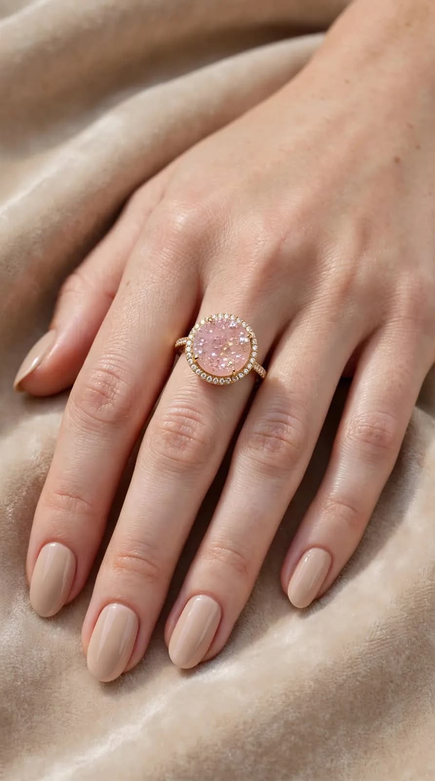 Pink Druzy Halo