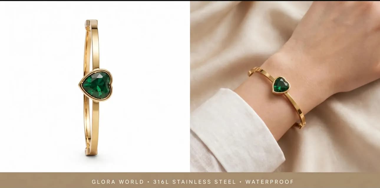 Heart bracelet bangle