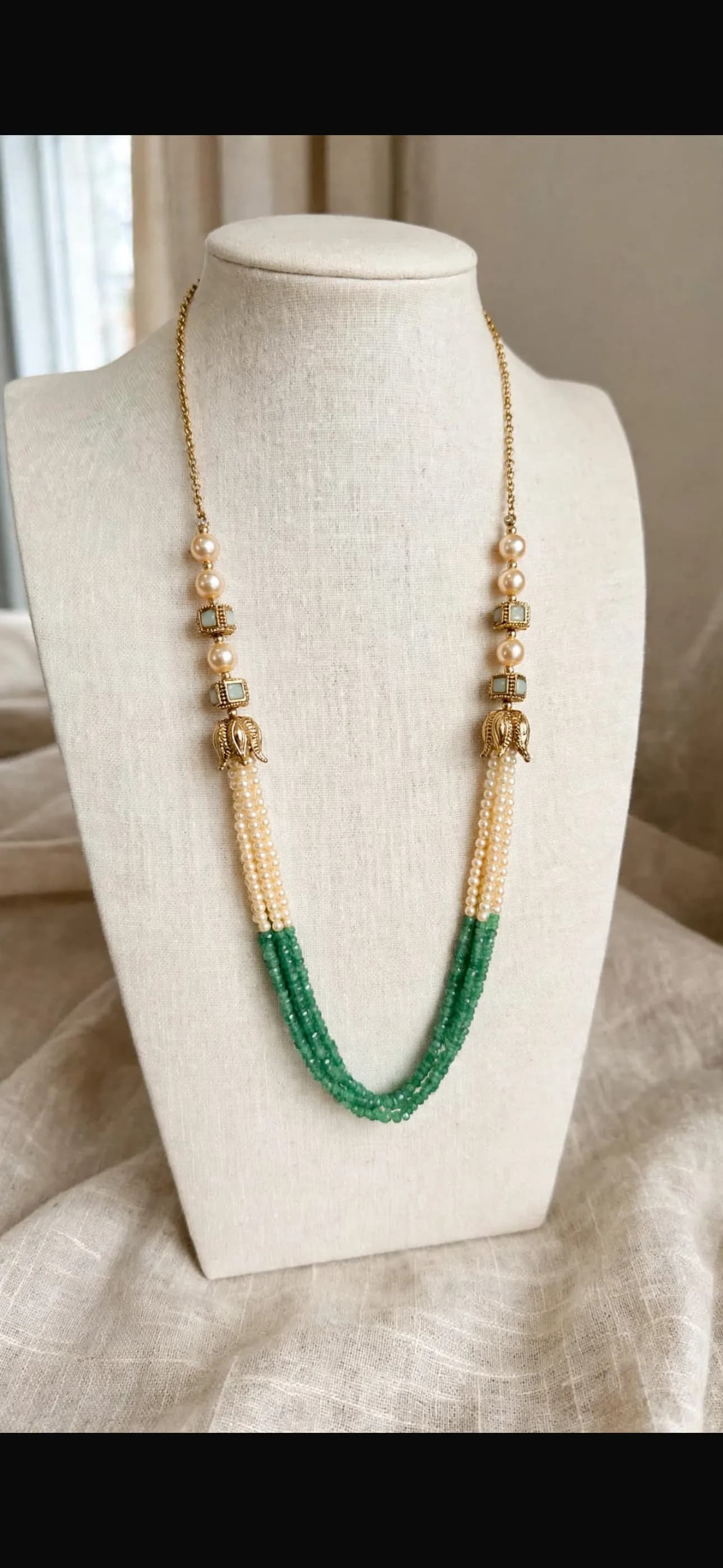 Luxe green pearl