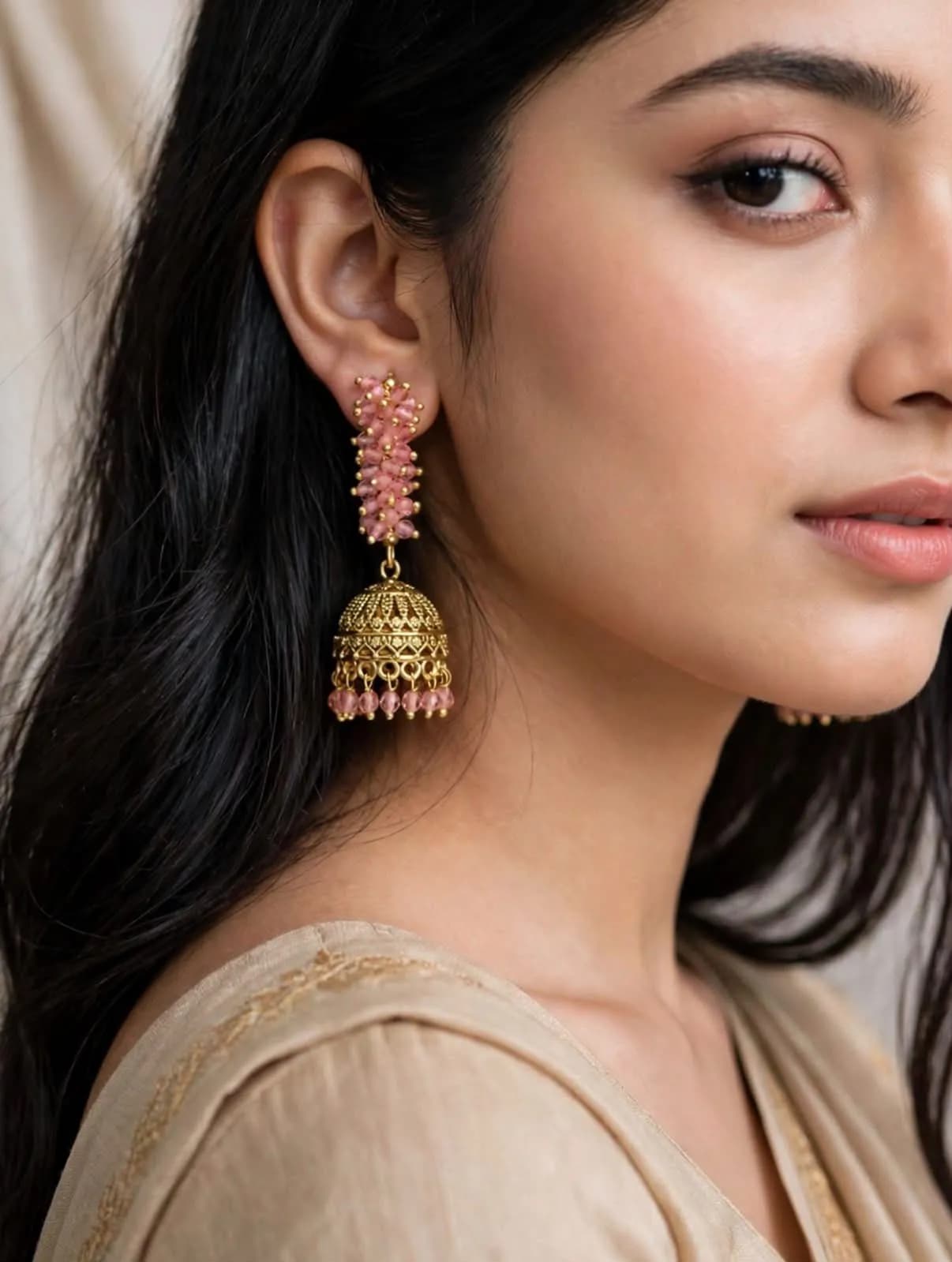 Crystal Cluster Jhumka