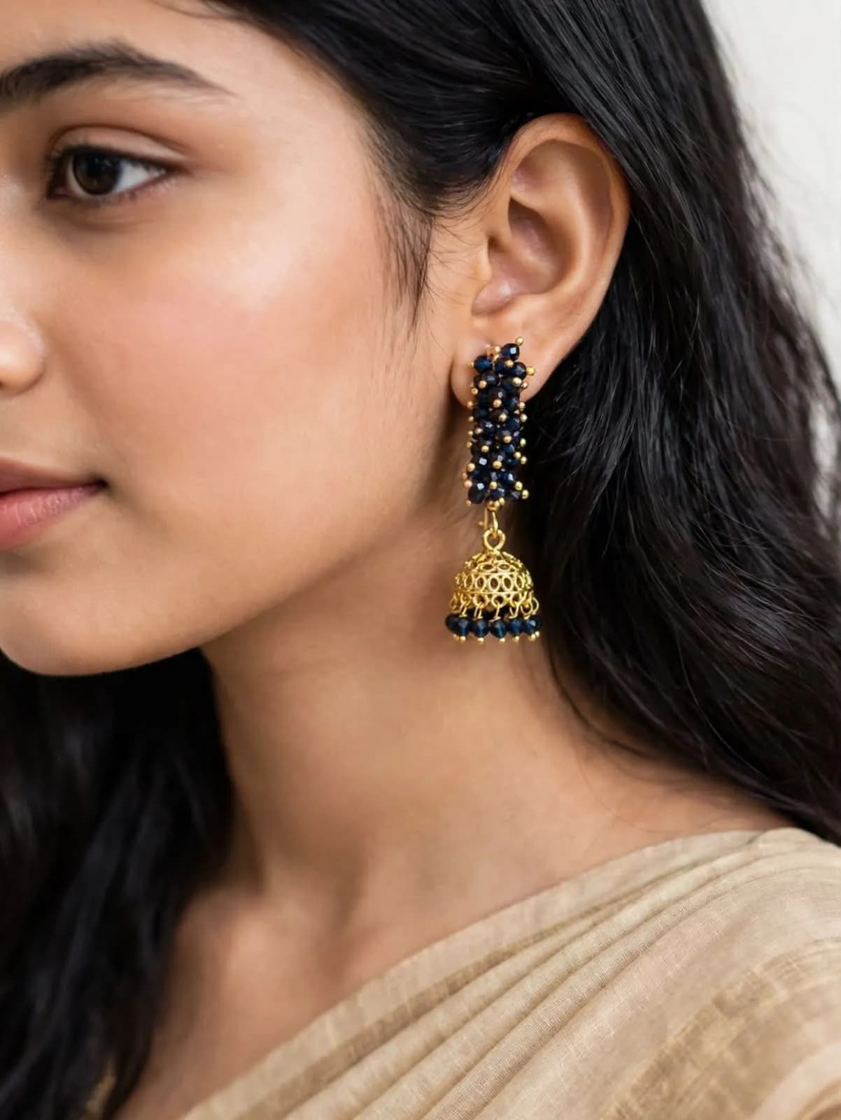 Crystal Cluster Jhumka